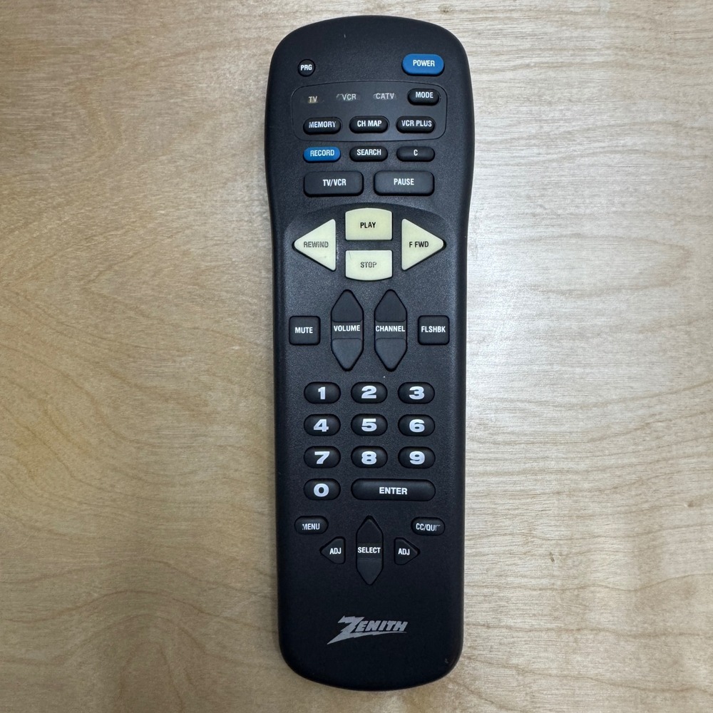 Zenith Universal Remote Control TV VCR CATV MBR3370-03 Black Vintage